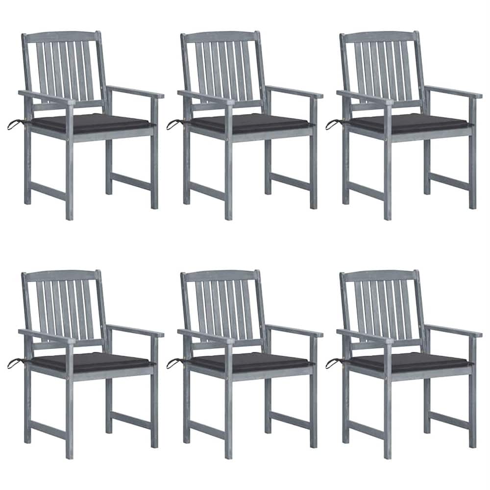 vidaXL Patio Chairs Outdoor Chair with Cushions for Deck Solid Wood Acacia