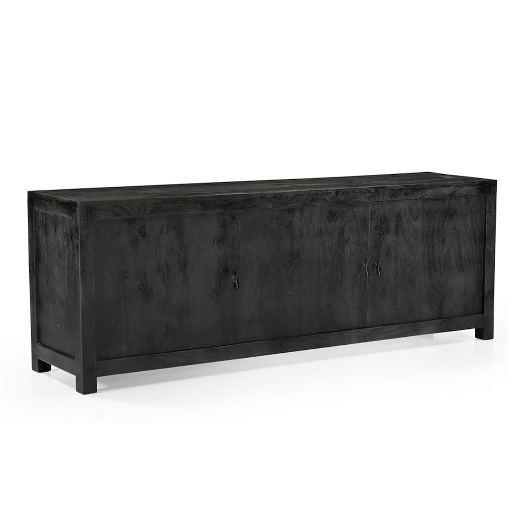 Sparrow Solid Wood 3 Door Media Console - Gray - 67 inches in width