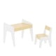 preview thumbnail 14 of 14, Kids Table Set with One Chair, Wooden Children Study Table, Natural