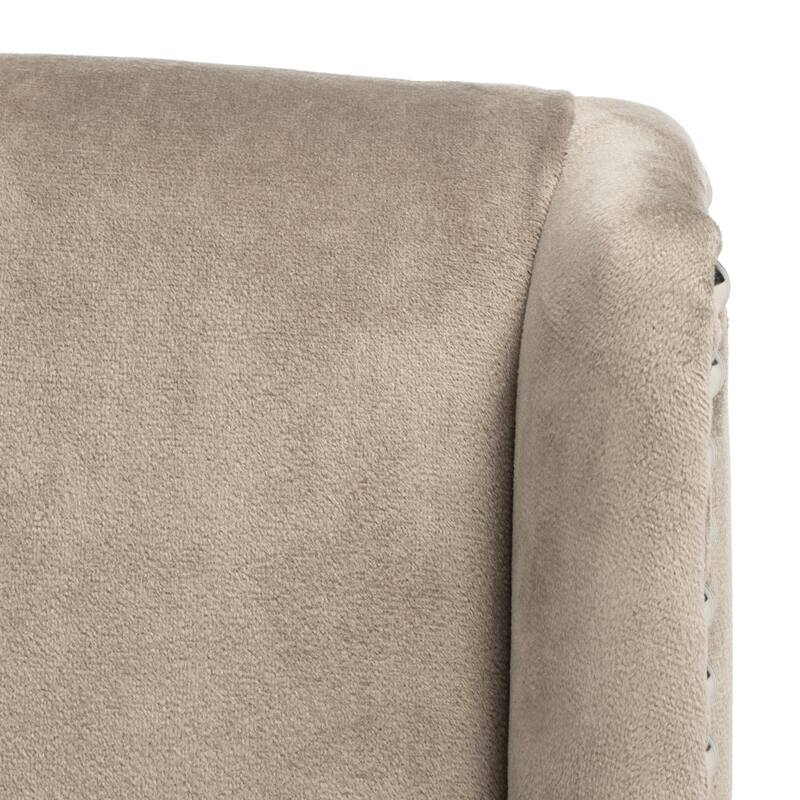 SAFAVIEH Kourtney Mushroom Taupe Dining Chair (Set of 2) - 22" W x 26" D x 39.8" H - 22Wx26Dx40H
