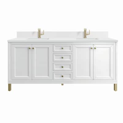 James Martin Vanities 305-V72-1WZ Chicago 72" Double Basin Wood Vanity