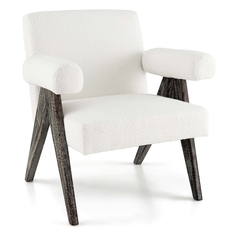 Set of 1/2 Modern Mid Century Accent Chair Upholstered Armchair - 1 PCS