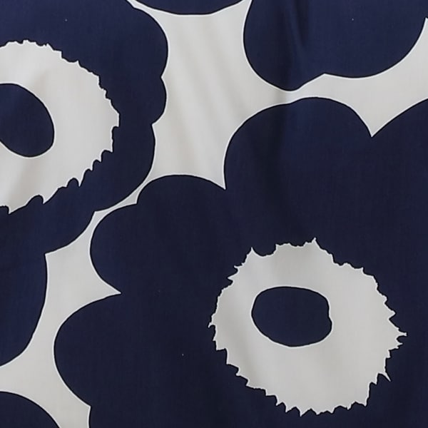 Marimekko Unikko Cotton Blue Indigo Duvet Cover Set - Bed Bath