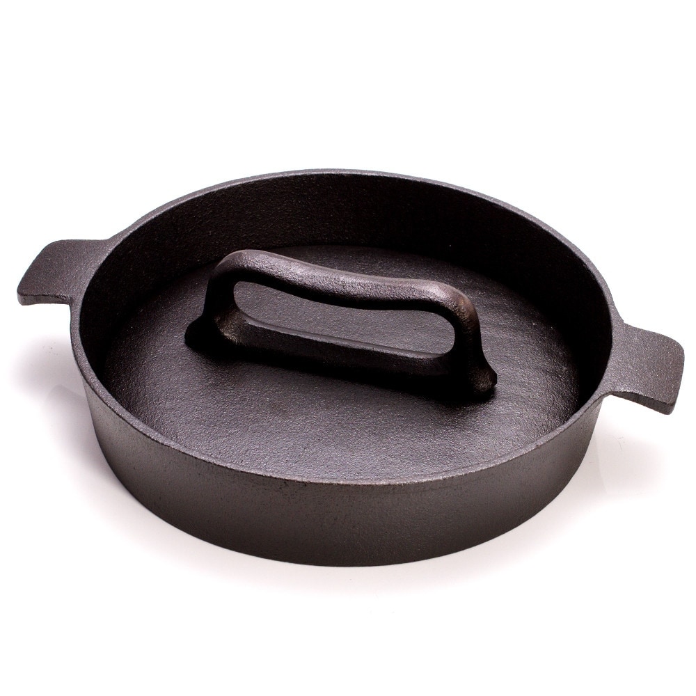 Pre-Seasoned Cast Iron Griddle with Lid Lifting Hole - 15 surface -  Stansport