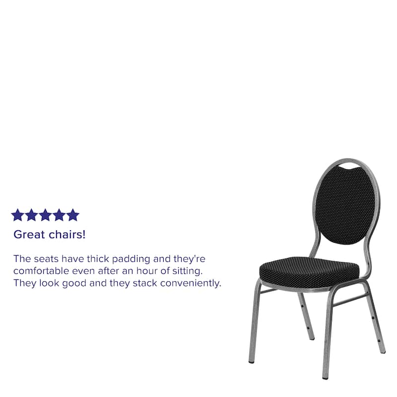 4 Pack Teardrop Back Stacking Banquet Chair