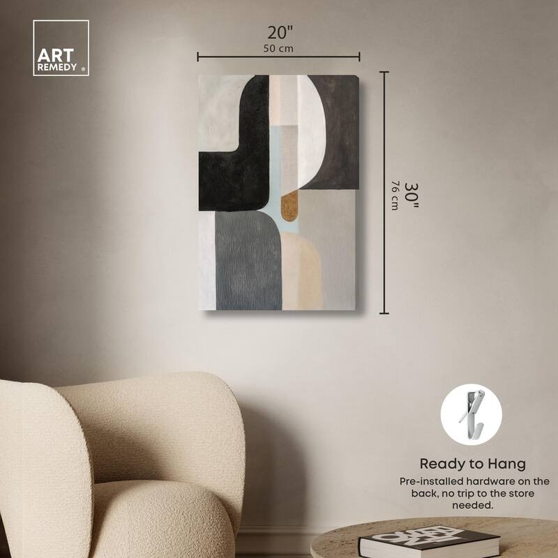 Interlocking Segments III Canvas by Art Remedy, Gallery Wrapped