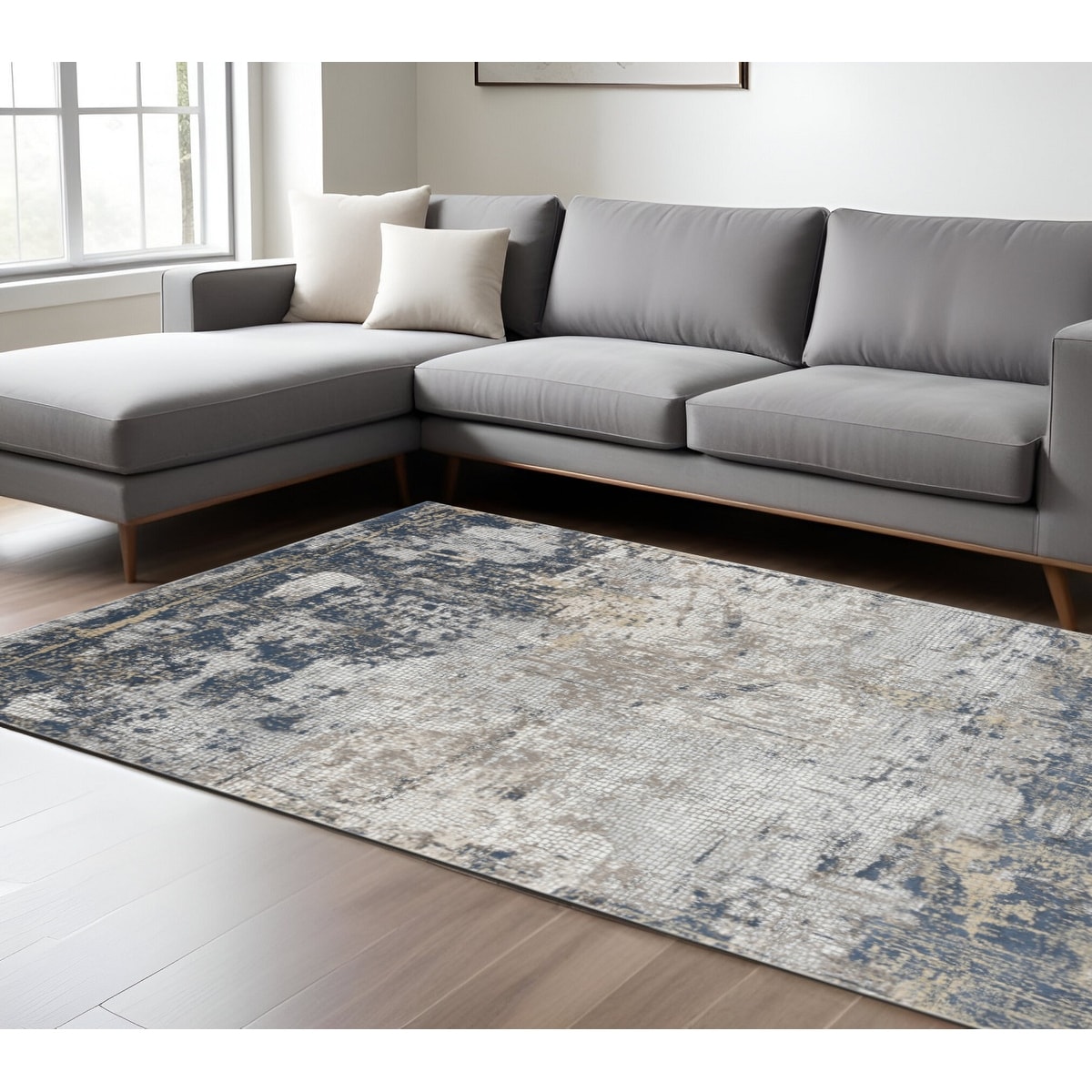 HomeRoots Jega Abstract Contemporary Rectangle Area Rug