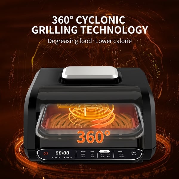 Indoor Electric Grill Air Fryer Family Large Capacity - N/A - Bed