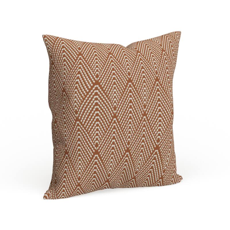 Carson Carrington Verdalsora Geometric Print Pillow - 26" x 26" - Orange