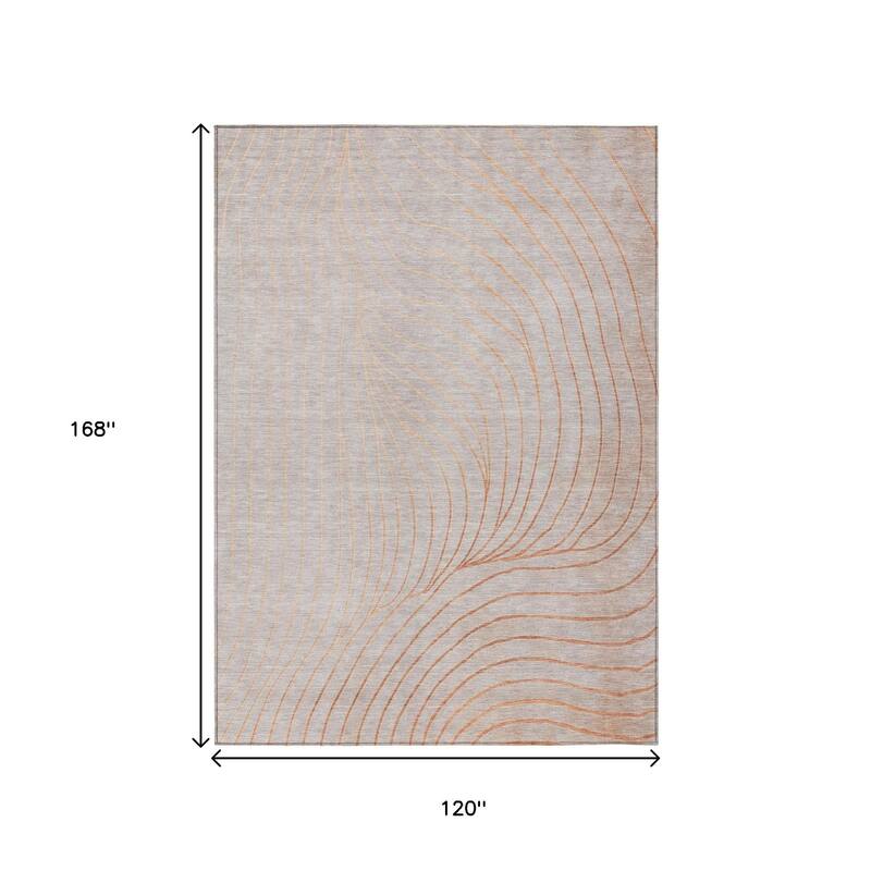 HomeRoots Abstract Transitional Rectangle Outdoor Rug