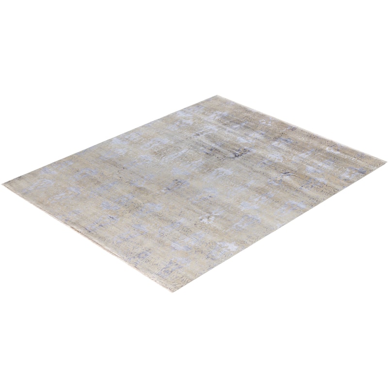 Ikat One-of-a-Kind Hand-Knotted Area Rug, Beige - 7' 10" x 9' 10"