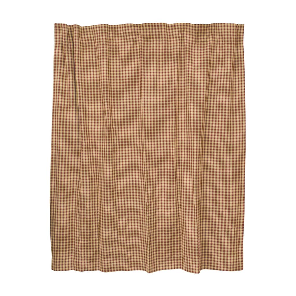 Burgundy Check Shower Curtain