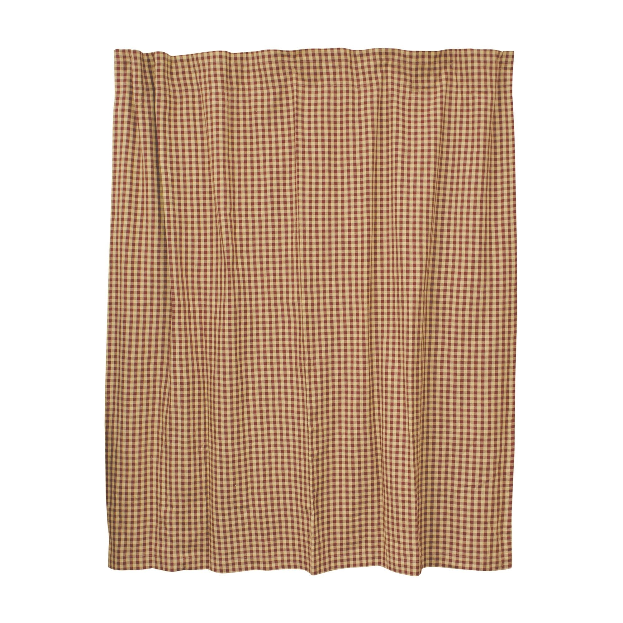Burgundy Check Shower Curtain