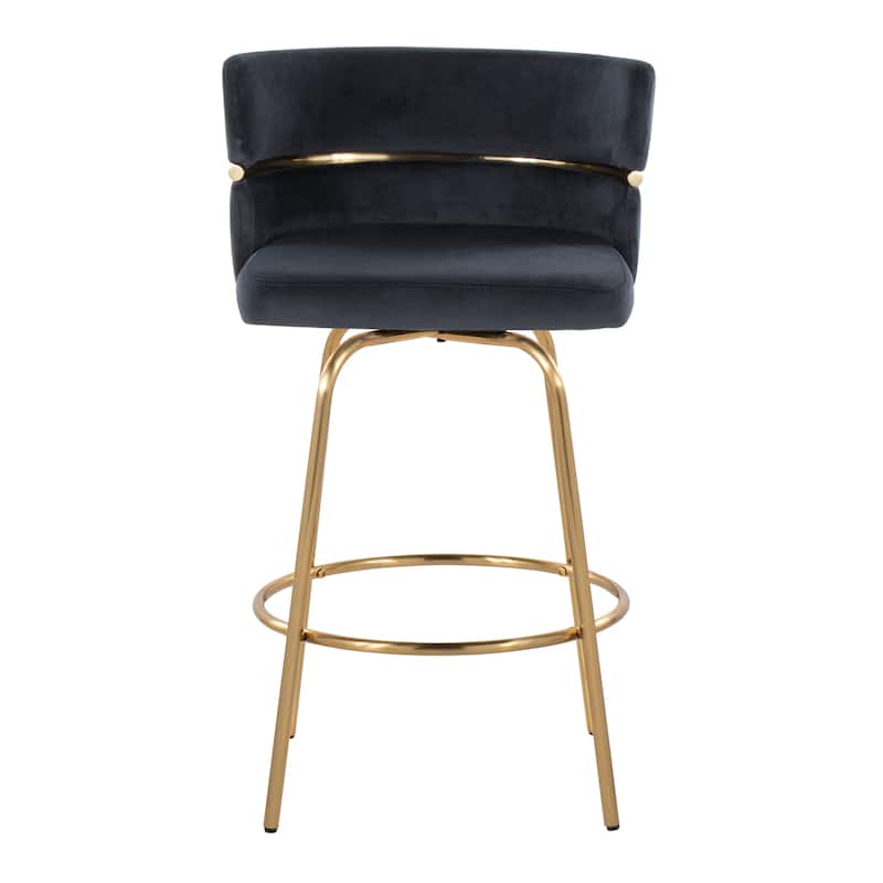 Silver Orchid Lena 26" Fixed-Height Counter Stool (Set of 2)