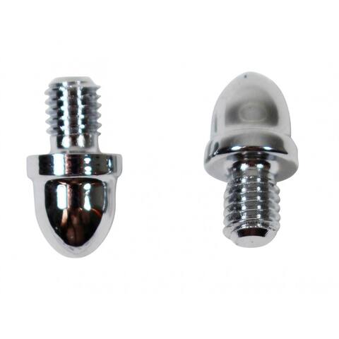 Chrome Plated Small Cabinet Door Hinge Finial Pair 3/8 in Finial with Helmet Tip Renovators Supply