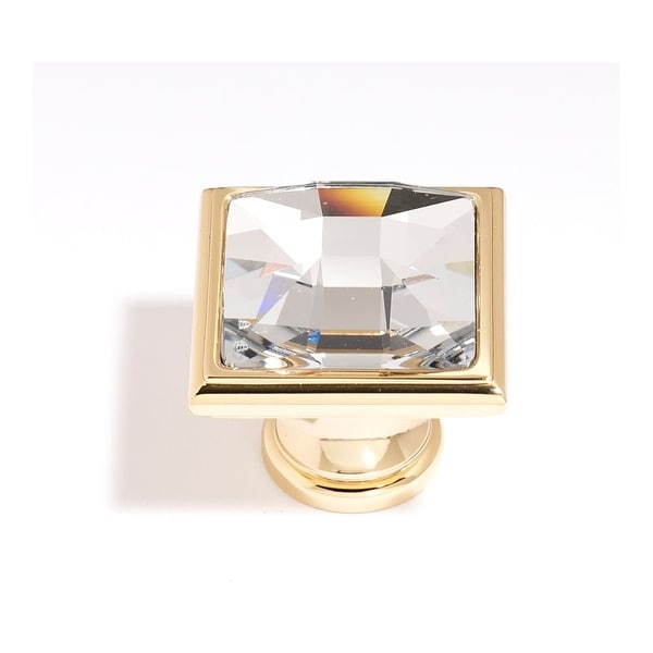 Alno C212 Crystal 1-1/4 Inch Square Cabinet Knob