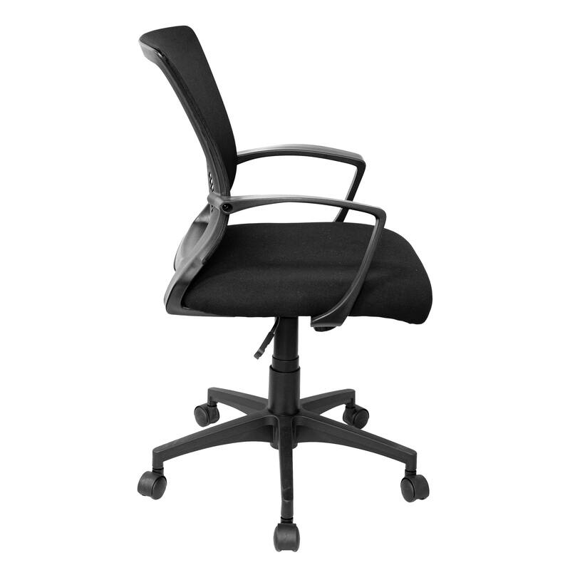 Techni Mobili Ergonomic Mesh Office Chair, Breathable Black Task Chair for Home Office or Study with Adjustable Height Tilt