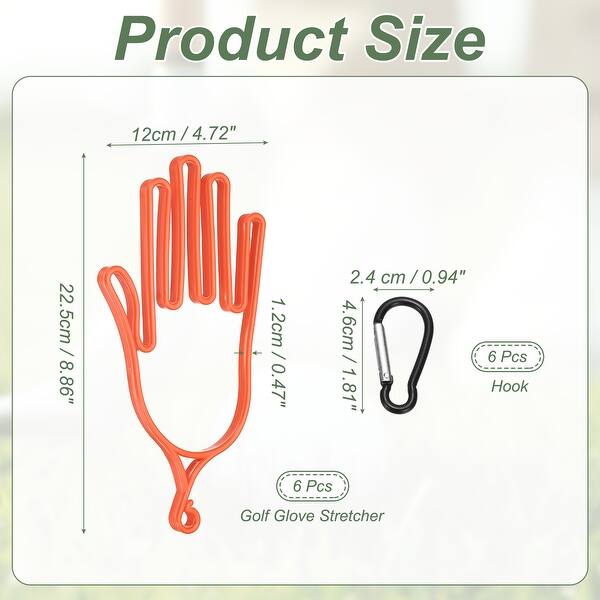 dimension image slide 8 of 9, Golf Gloves Stretcher, Keeper Support Rack Holder