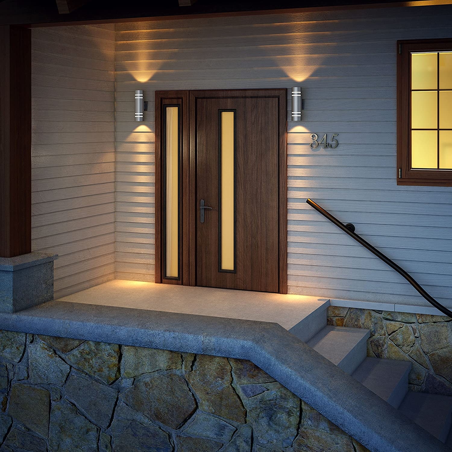 Artika V3 Modern Outdoor Porch Light Fixture Stainless Steel Silver Bed Bath Beyond 32336300