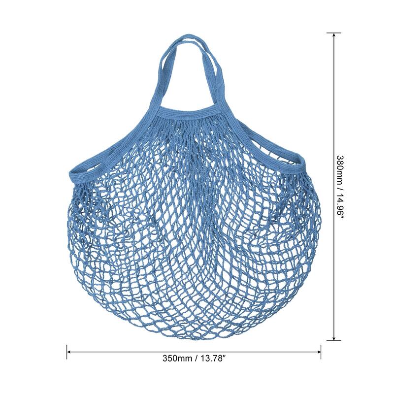 Cotton Mesh Bag, 15x13.8" Mesh Net String Grocery Bags, 2Pcs