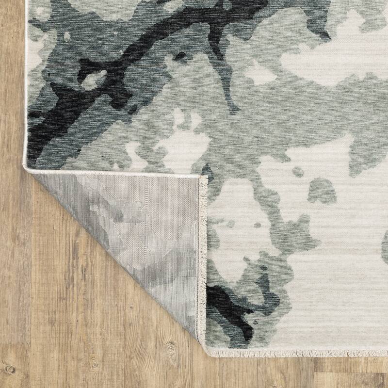 Style Haven Estella Abstract Elements Blue/ Ivory Area Rug