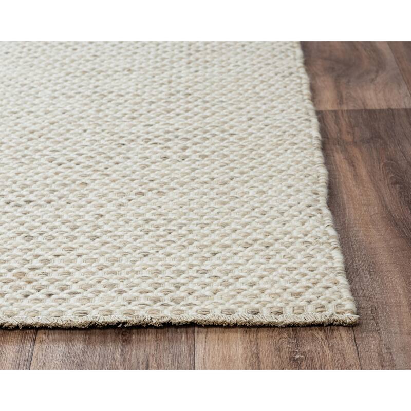 Alora Decor Monarch Basketweave Hand-woven Wool Area Rug.