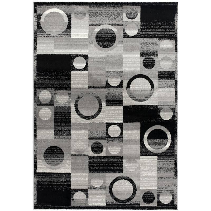 HomeRoots Geometric Modern Rectangle Area Rug - 60.00 in. x 27.00 in. x 0.30 in.