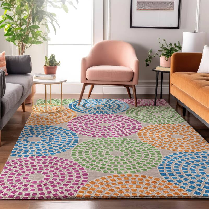 Premium Washable Super Soft Mosaic Colosseum Mayfield Rug - Cream - 2'6" x 3'10"