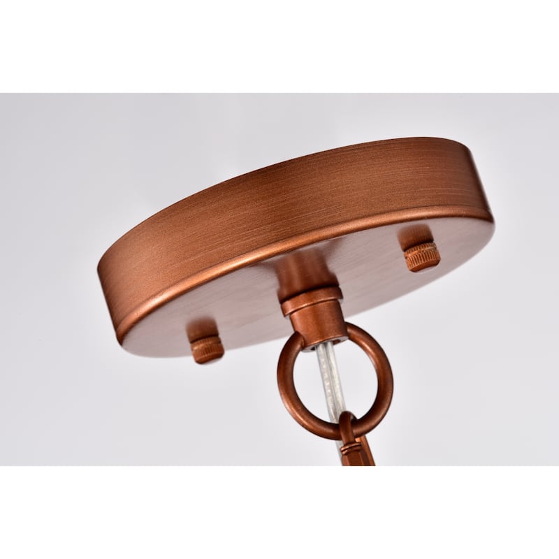 Swere 3-light 16-inch Wood Bead Globe Chandelier