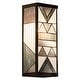 preview thumbnail 4 of 7, River of Goods Tiffany-Style Stained Glass and Black Satin Rectangular 1-Light Outdoor Wall Sconce - 6.25" x 5.5" x 16.25"