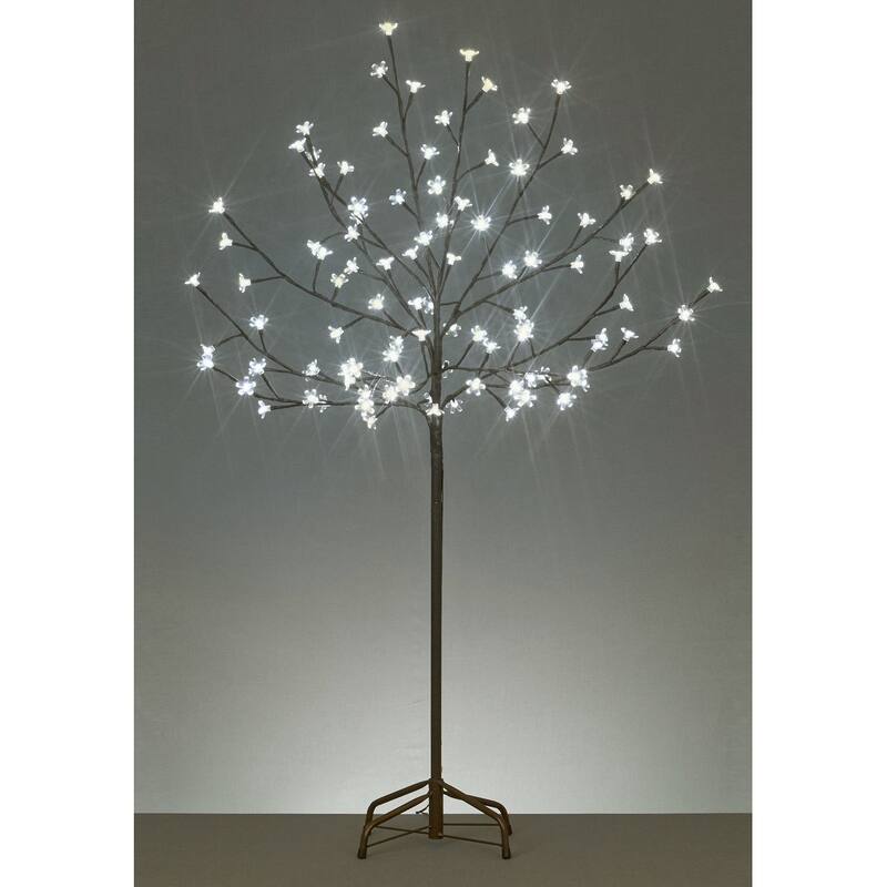 4' LED Lighted Cherry Blossom Flower Tree - Warm White Lights