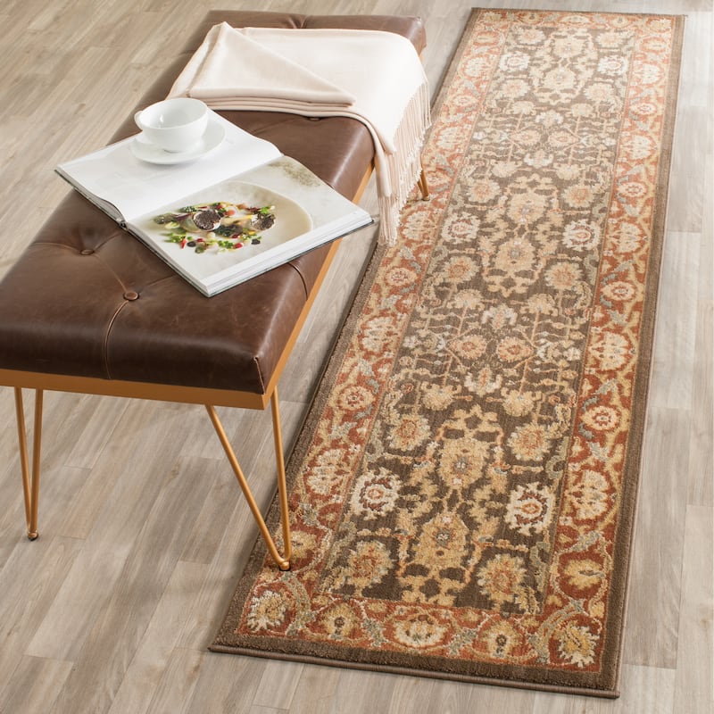 SAFAVIEH Heirloom Tamela Traditional Oriental Rug - 2'3" x 8' Runner - Brown/Rust