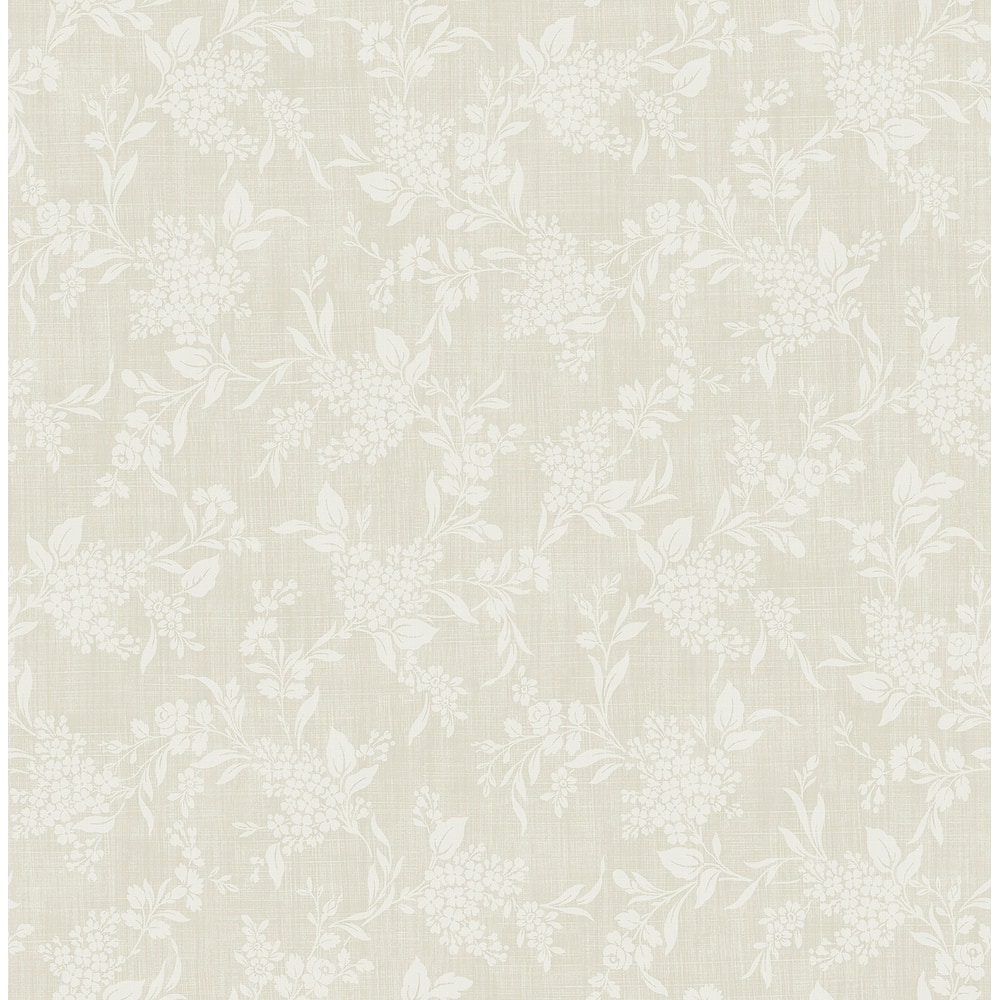 Seabrook Designs Iynes Tonal Floral Unpasted Wallpaper