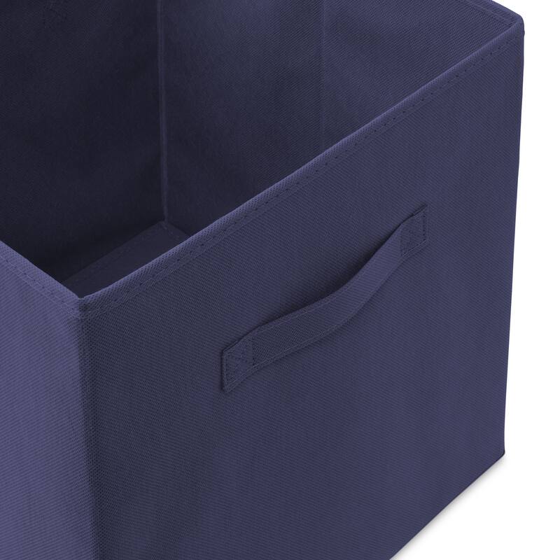 Set of 12 Collapsible Fabric Cubes 13in Storage Bins Navy Blue - Navy Blue - 13" x 13" x 13"