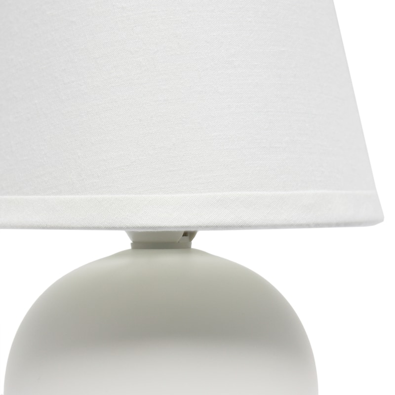 8.66" Petite Orb Lamp Two Pack Set w Matching Fabric Shade