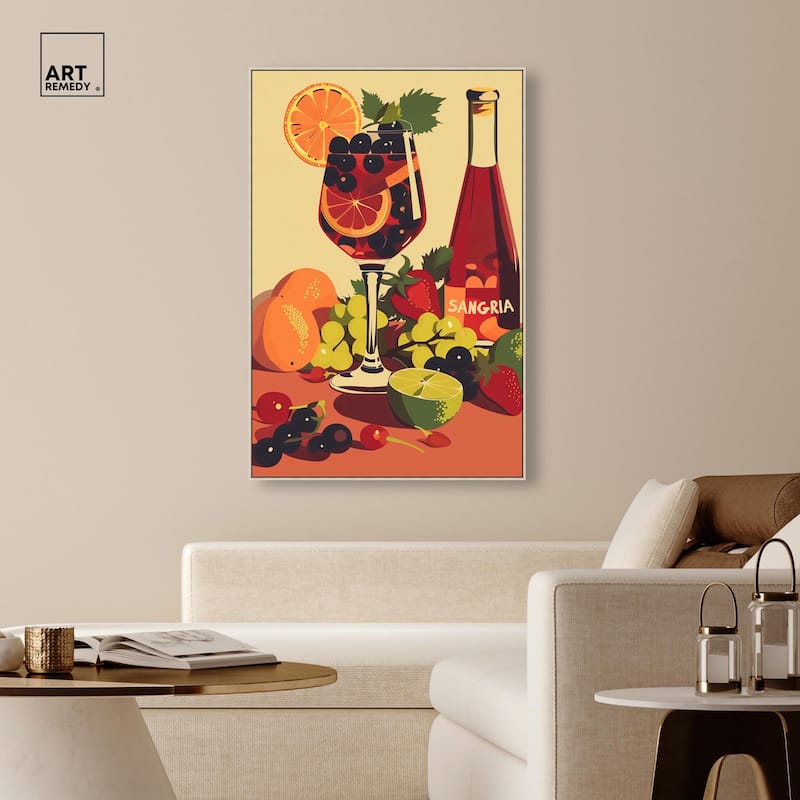 Sangria Drink Canvas by Art Remedy