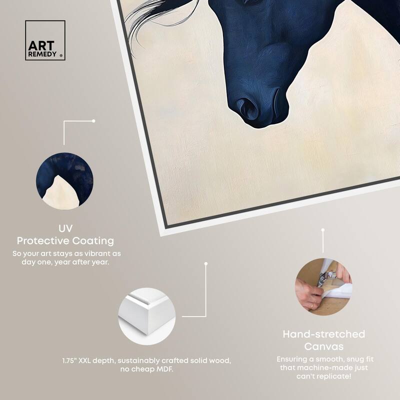 Blue Horse I Canvas by Art Remedy