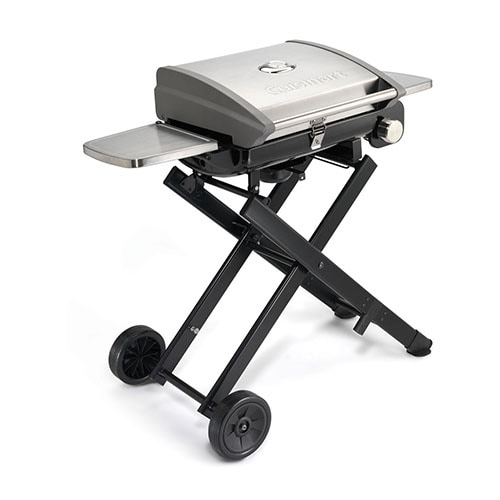 Cuisinart Portable Outdoor LP Gas Grill All Foods Roll-Away Portable Outdoor LP Gas Grill