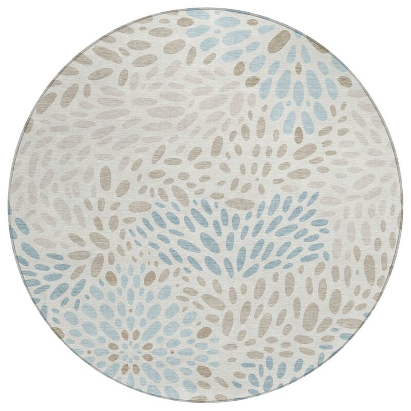 Machine Washable Indoor/ Outdoor Modern Genoa Chantille Rug