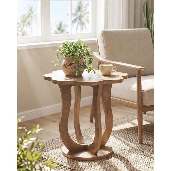 Side Table, Flower-Shaped End Table, Nightstand, Modern Small Sofa