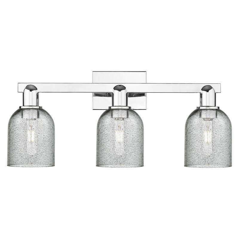Innovations Lighting 716-3W-11-24 Caledonia Vanity Caledonia 3 Light - Polished Chrome / Charcoal