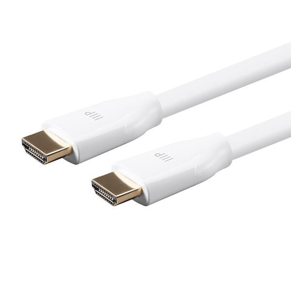 Shop Monoprice Certified Premium High Speed Hdmi Cable 4k 60hz Hdr 18gbps 28awg Yuv 4 4 4 3ft White Overstock 18906899
