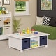 preview thumbnail 5 of 31, RiverRidge Kids Desk, Activity and Play Table with 6 Storage Cubbies White with Navy Bins