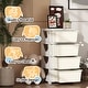 preview thumbnail 3 of 7, Qaba 4 Tier Kids Storage Unit, 4 Drawer Chest Toy Organizer Plastic Bins