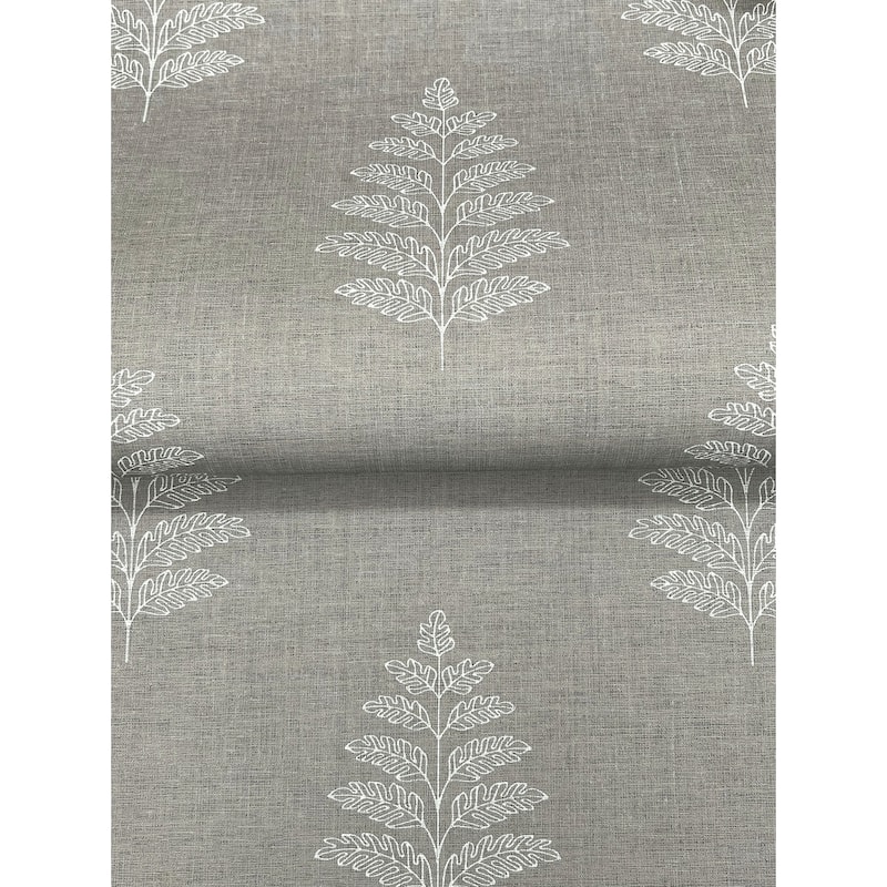 Chesapeake Frond Charcoal Leaf Wallpaper