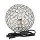 preview thumbnail 36 of 36, Elegant Designs Crystal Ball Sequin Chrome Table Lamp