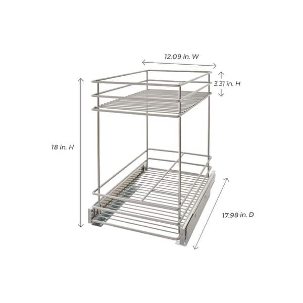 ClosetMaid Premium 11.5-inch 2-Tier Cabinet Pull Out Basket - On Sale ...
