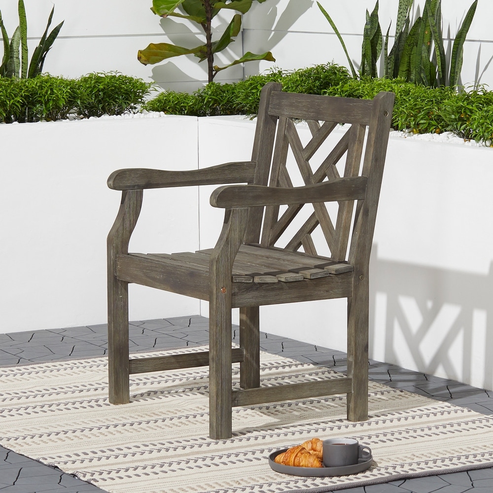 Havenside Home Bocabec Modern Fabric Outdoor Patio Armless Chair - Light Gray White