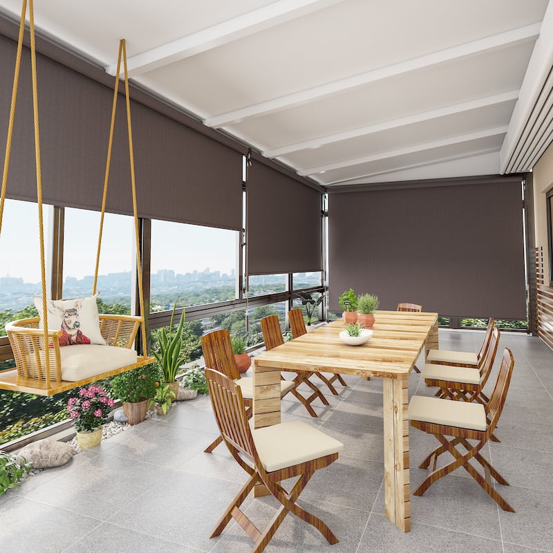 6'W X 6'H Outdoor Roller Shade with 95% UV Protection