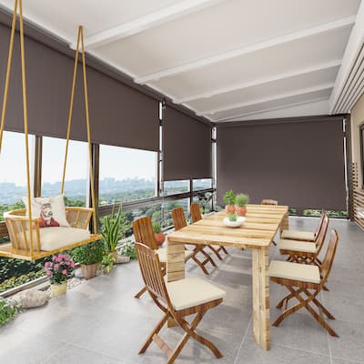 6'W X 6'H Outdoor Roller Shade with 95% UV Protection